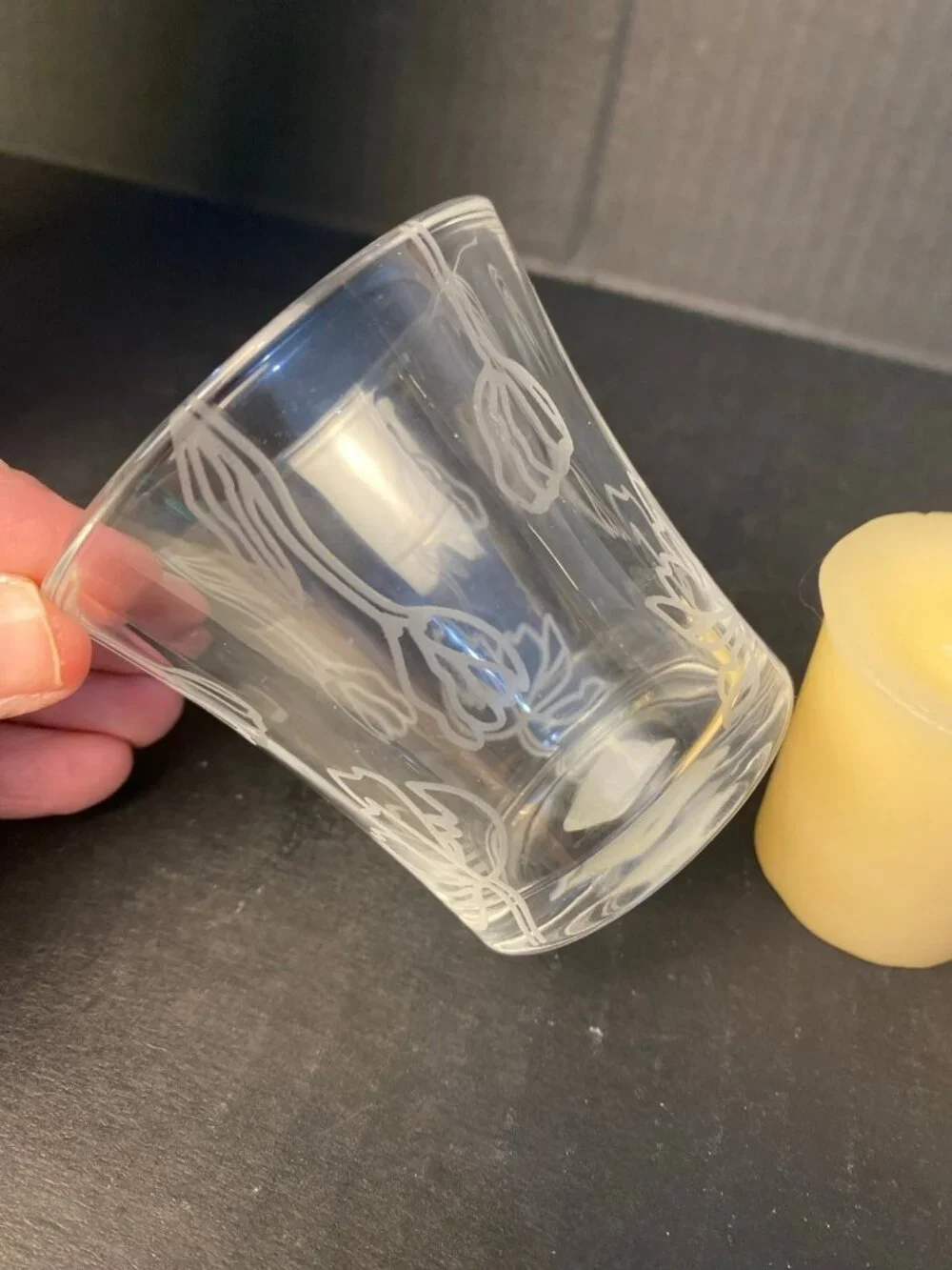 Vintage PartyLite Glass Votive Candle Holder with 3 Votive Candles NEW - Picture 3 of 9